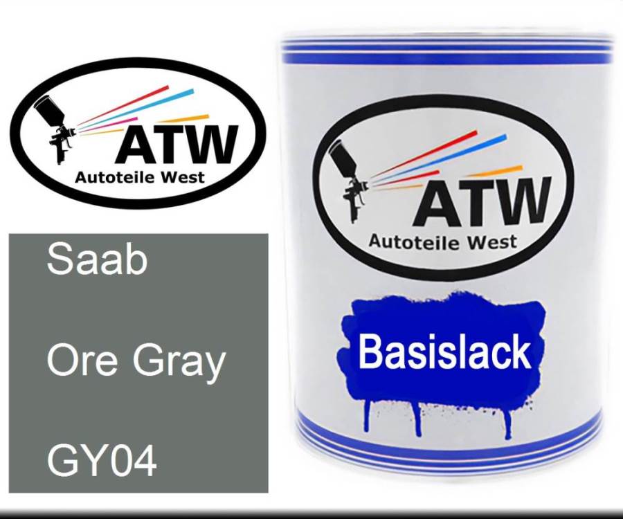 Saab, Ore Gray, GY04: 1L Lackdose, von ATW Autoteile West.